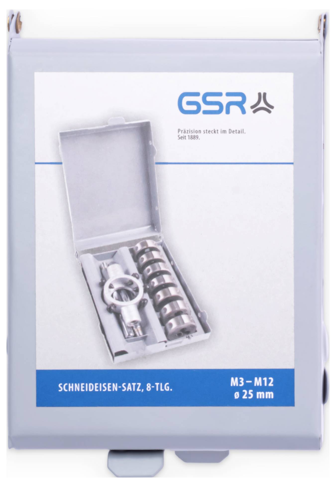 GSR 00708030 Gewindeschneidsatz 8teilig HSS-G metrisch M3 - M12