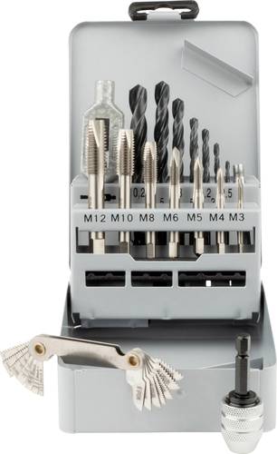 GSR 00708040 Gewindeschneidsatz 17teilig metrisch M3 - M12 DIN 352 HSS-G 1 St.