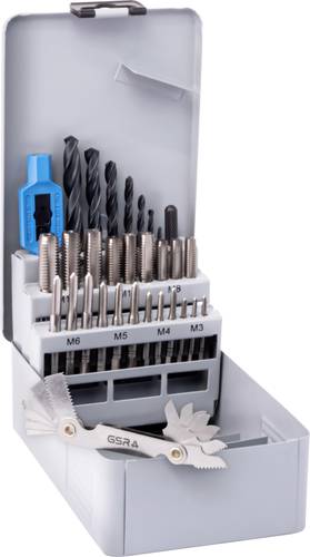 GSR 00708060 Gewindeschneidsatz 30teilig metrisch M3 - M12 DIN 352, DIN 1814 HSS-G 1 St.