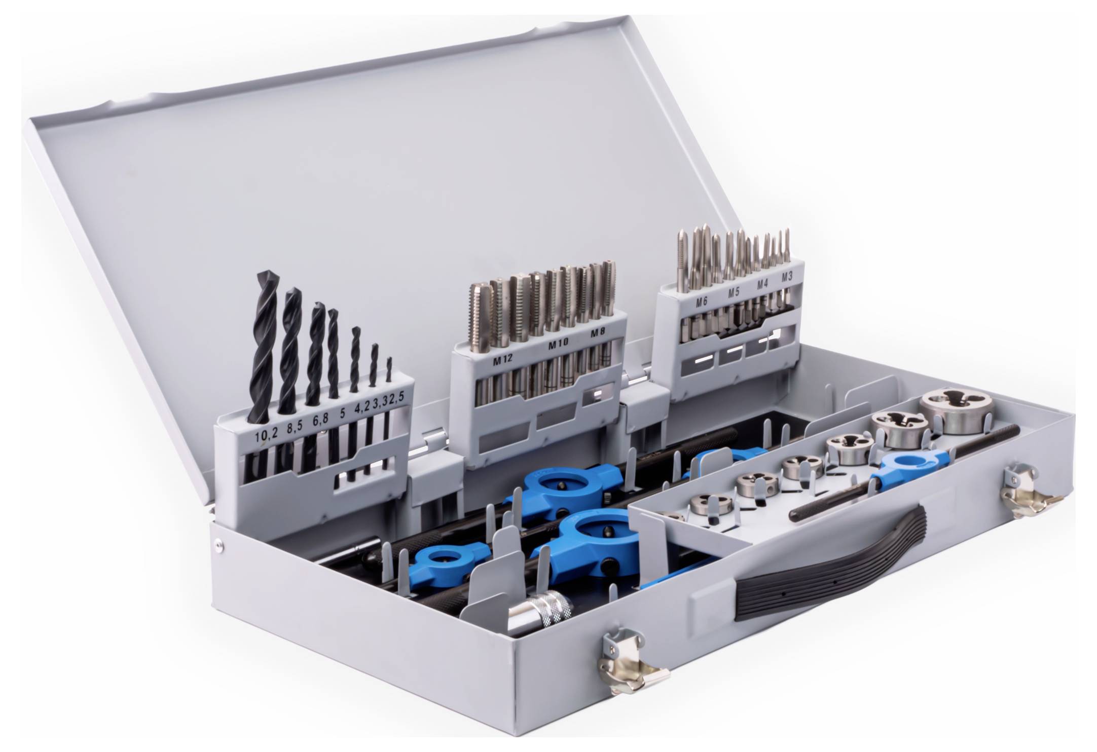 GSR 00708080 Gewindeschneidsatz 45teilig HSS-G metrisch M3 - M12