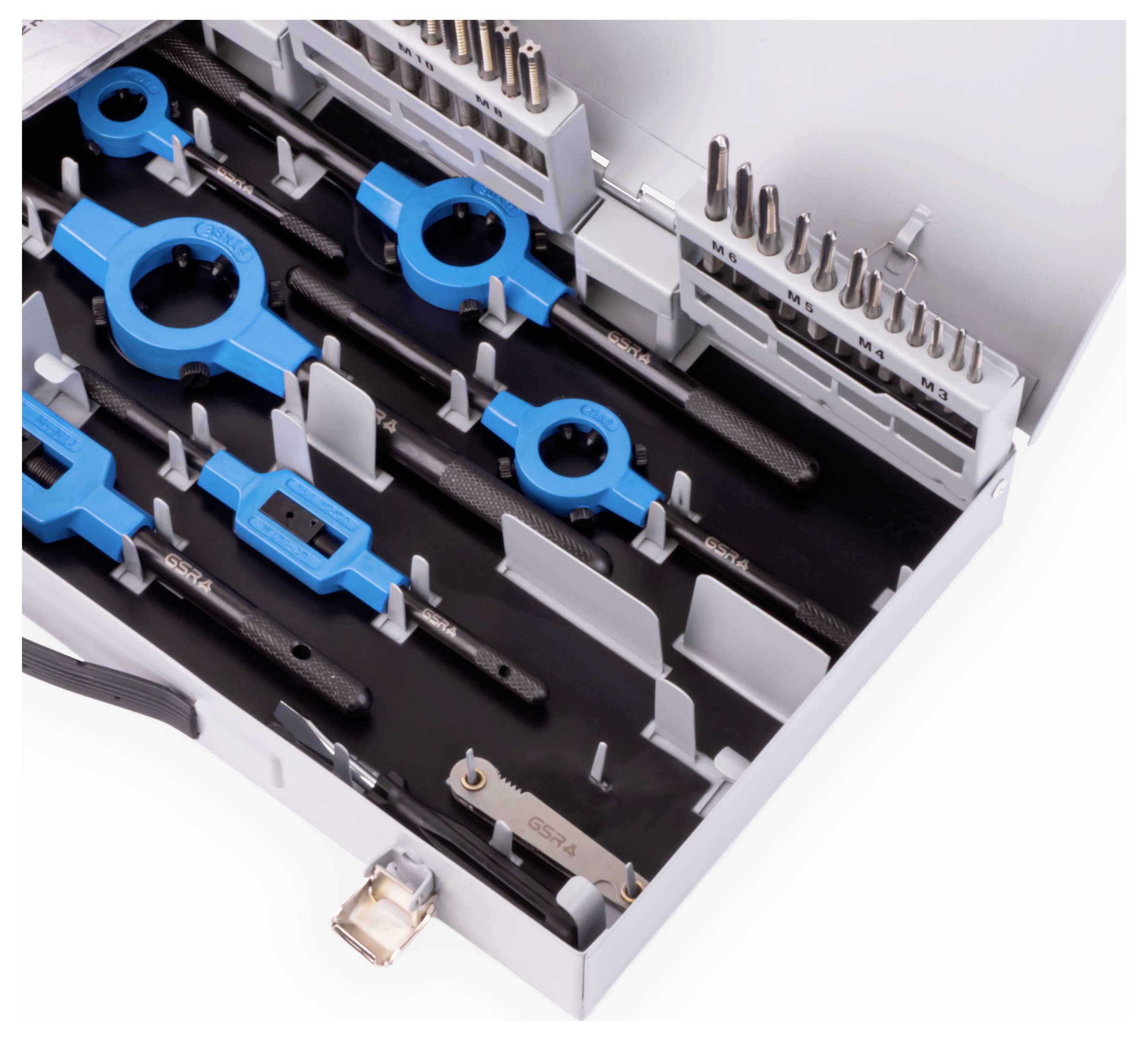 GSR 00708080 Gewindeschneidsatz 45teilig HSS-G metrisch M3 - M12