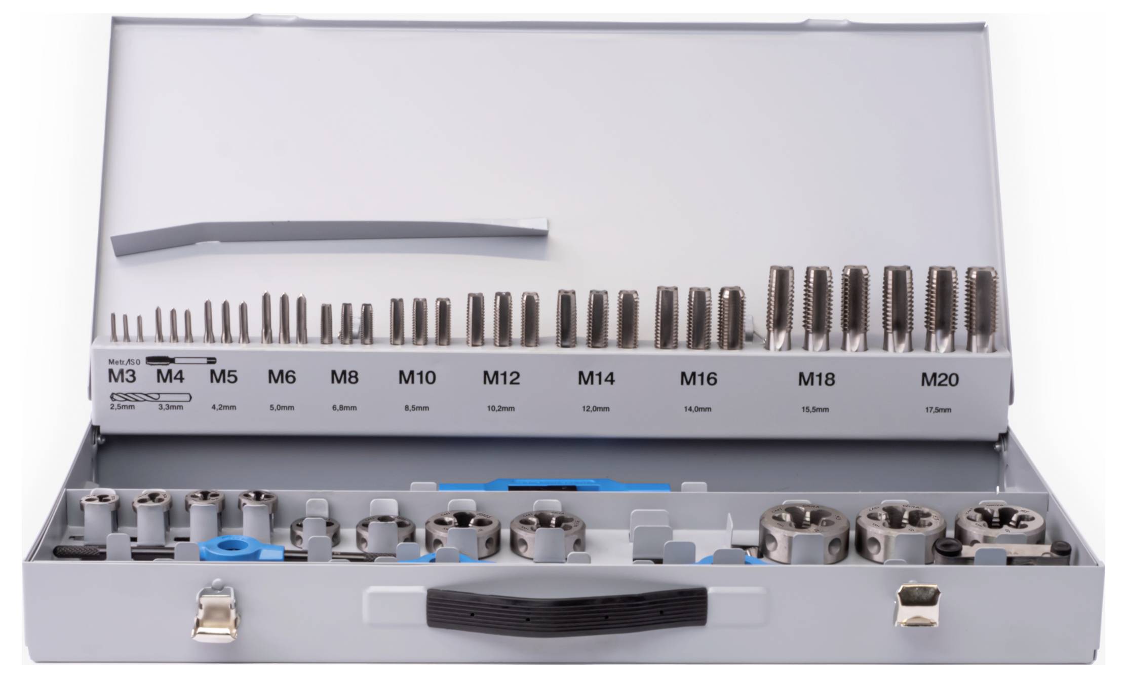 GSR 00708090 Gewindeschneidsatz 56teilig HSS-G metrisch M3 - M18, M20