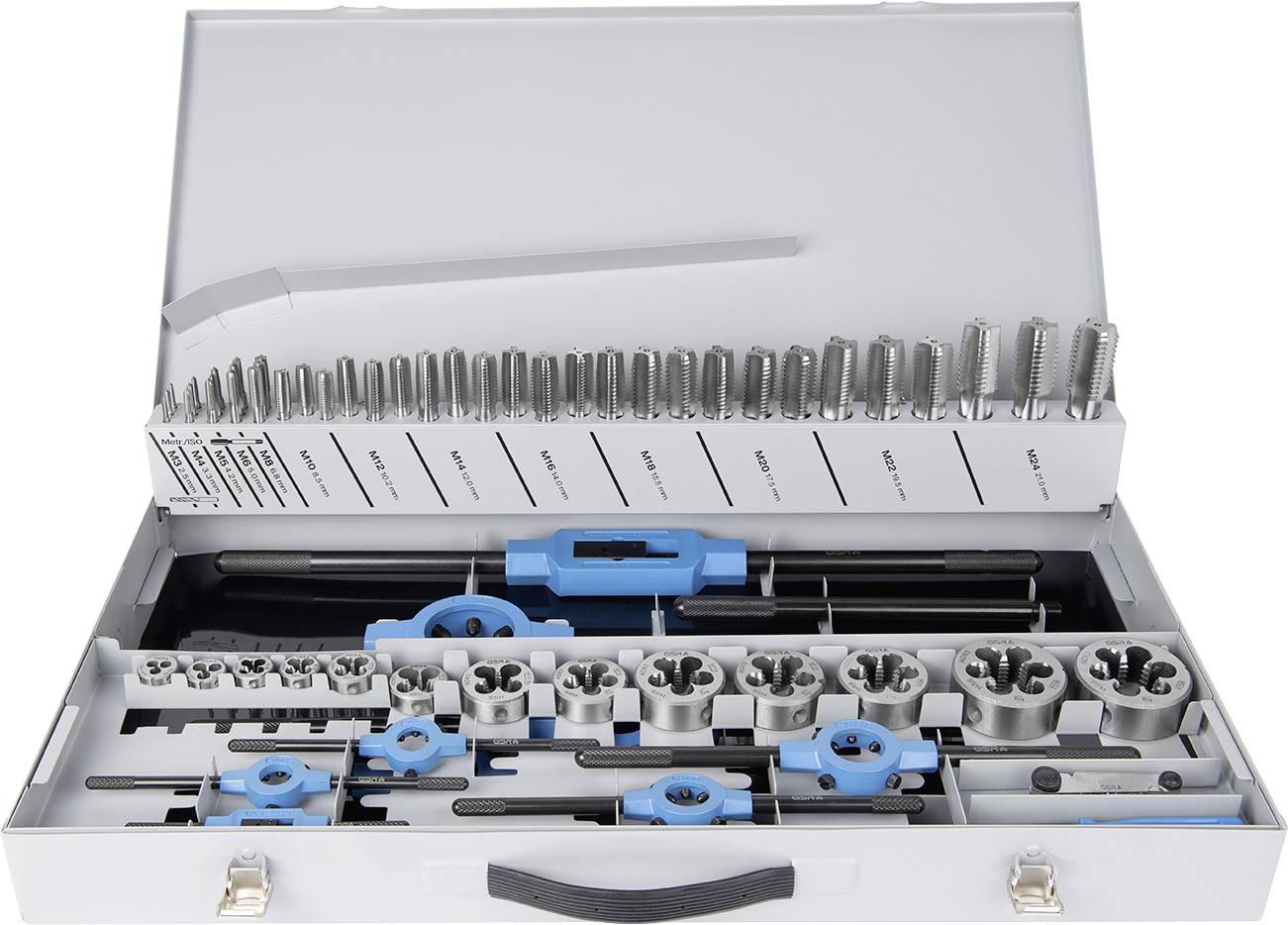 GSR 00708110 Gewindeschneidsatz 64teilig HSS-G metrisch M3 - M24