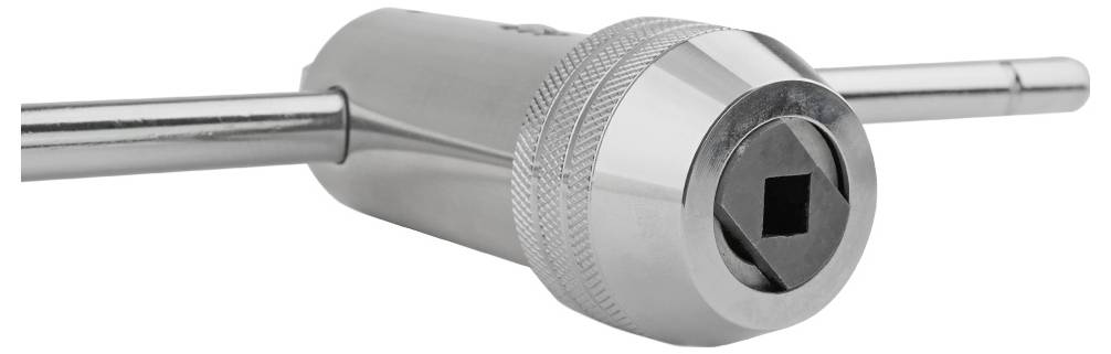 Metallisches Handwerkzeug mit T-Griff und Sechskantaufnahme, verwendet zum Festziehen oder Lösen von Schrauben oder Bolzen.