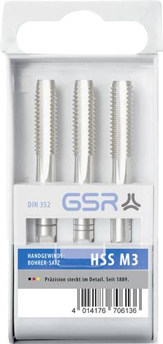 GSR 00706230 Handgewindebohrer-Set 3teilig metrisch M10 1.5 Rechtsschneidend DIN 352 HSS-G 1 St.