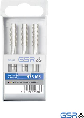 GSR 00706250 Handgewindebohrer-Set 3teilig metrisch M12 1.75 Rechtsschneidend DIN 352 HSS-G 1 St.