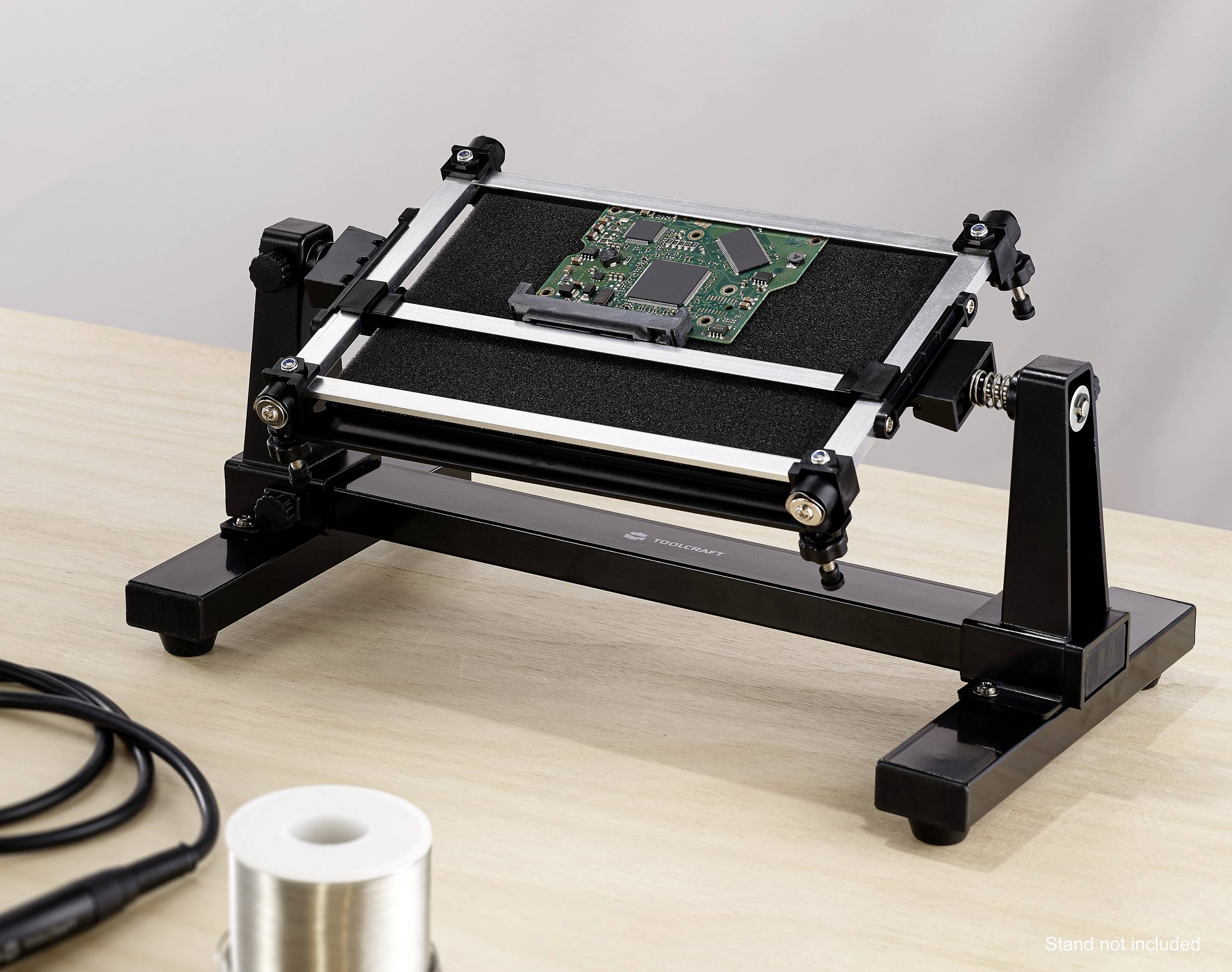 TOOLCRAFT TO-ZD-11ES Platinenhalter regelbar, rutschfest (L x B x H) 210 x 150 x 40mm 1St.