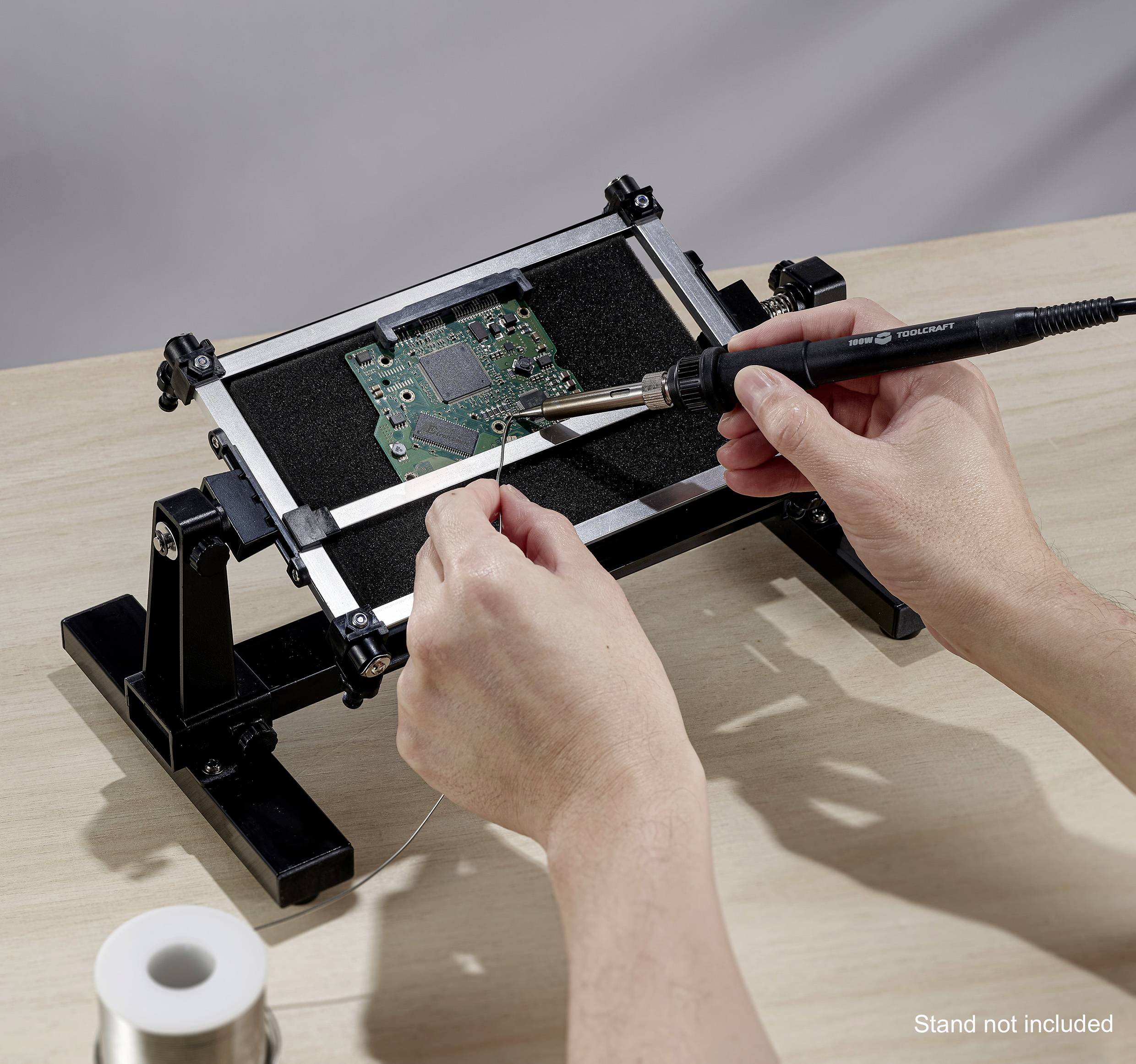 TOOLCRAFT TO-ZD-11ES Platinenhalter regelbar, rutschfest (L x B x H) 210 x 150 x 40mm 1St.