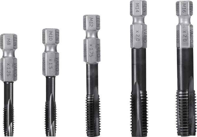 Fein 63110046010 Gewindebohrer M8, M10, M12, M14, M16 HSS 5St.
