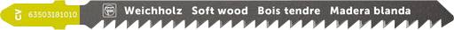 Fein 63503181010 Stichsägeblatt für Holz CV 90 T3 SW SC 5 St.