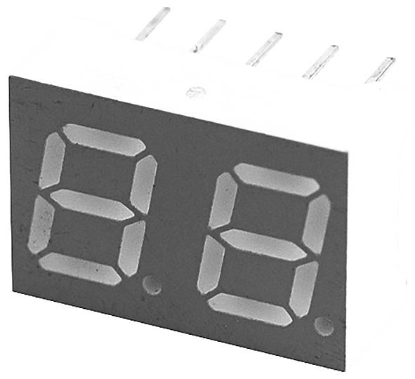 Lite-On 7-Segment-Anzeige Rot 7mm 1.7V Ziffernanzahl: 2