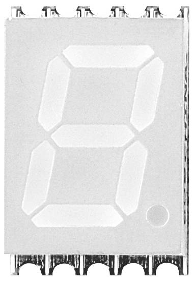 Lite-On 7-Segment-Anzeige Weiß 10mm 3.2V Ziffernanzahl: 1