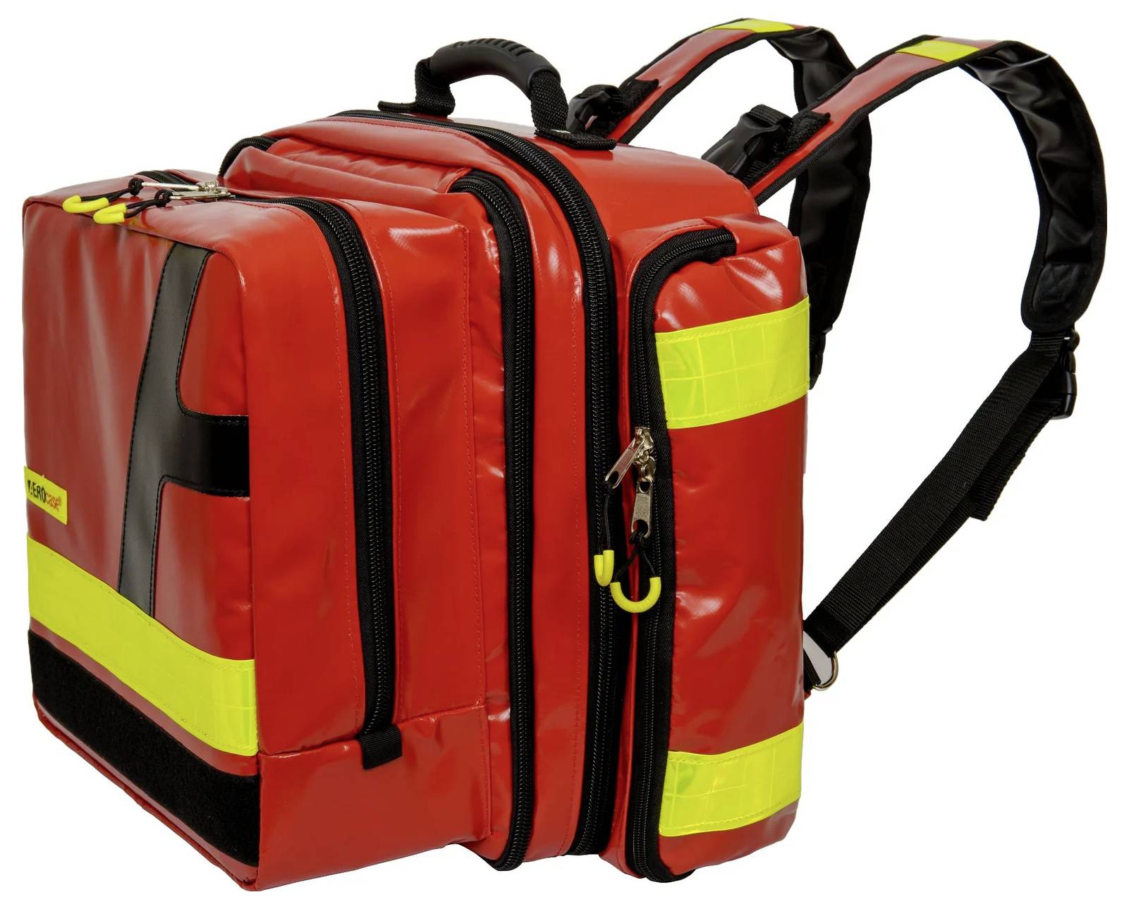 AEROcase 3-56076 Notfallrucksack mit Defibrillatorfach (leer) 40 x 42 x 27 Rot