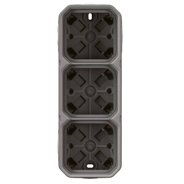 LEGRAND, Plexo New 3-fach Gehäuse horizontal & vertikal in der Grau, 069680L