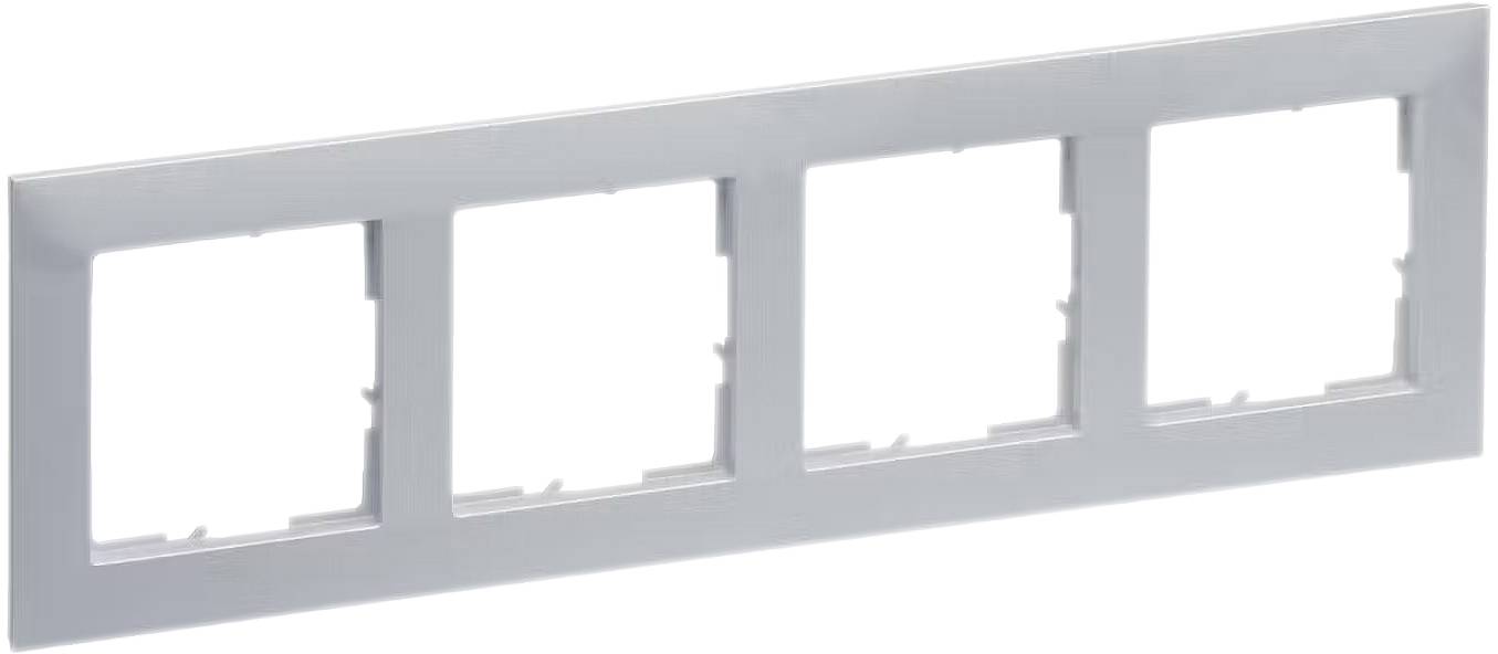 Legrand 765274 SEANO 4-fach Rahmen in der Farbausführung Aluminium lackiert