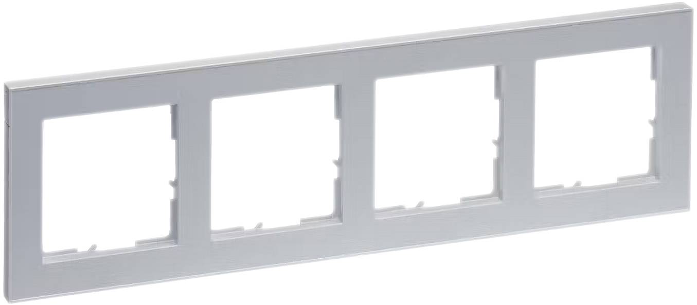 Legrand 765284 SEANO+4-fach Rahmen in der Farbausführung Aluminium lackiert