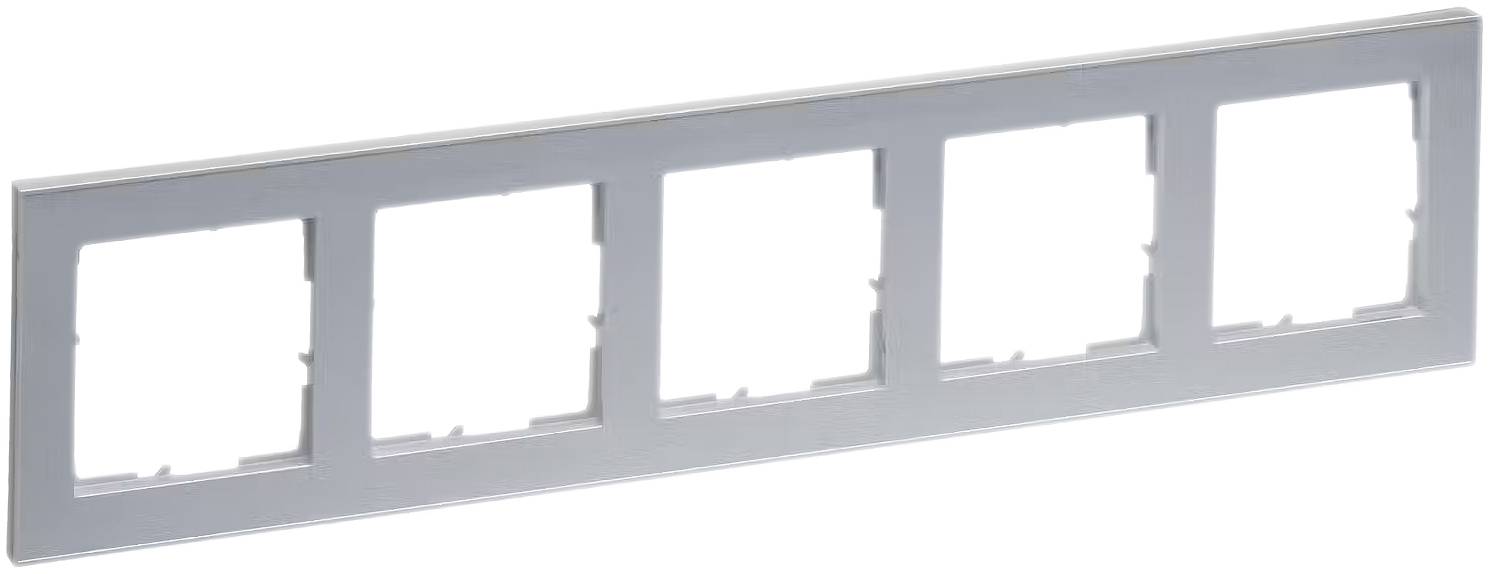 Legrand 765285 SEANO+5-fach Rahmen in der Farbausführung Aluminium lackiert