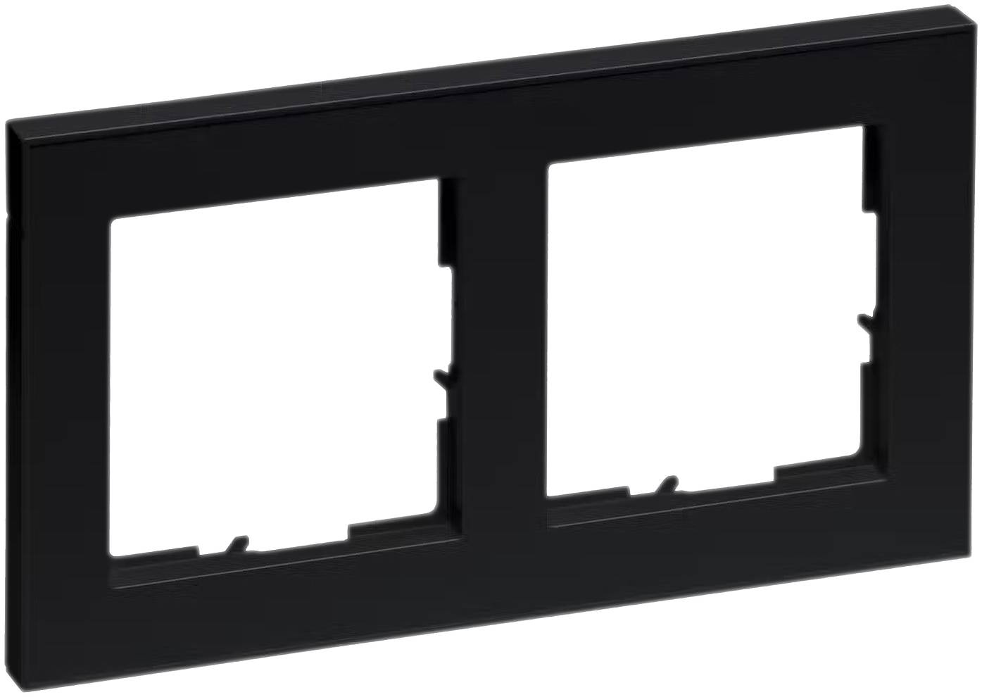 Legrand 765382 SEANO+2-fach Rahmen in der Farbausführung Schwarz lackiert