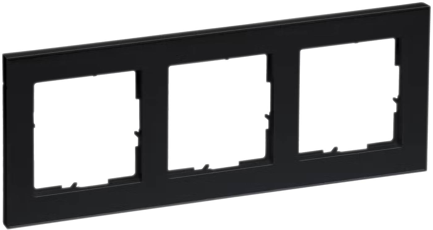 Legrand 765383 SEANO+3-fach Rahmen in der Farbausführung Schwarz lackiert