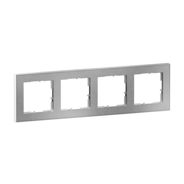 Legrand 4fach Rahmen Edelstahl 765394 1St.