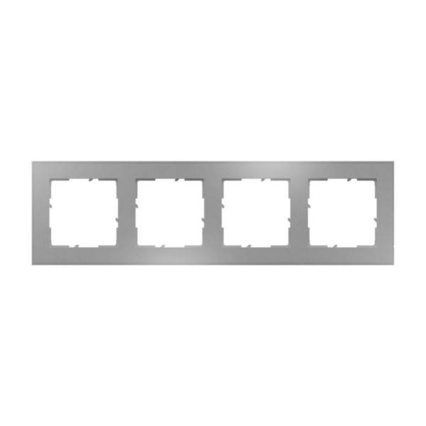 Legrand 4fach Rahmen Edelstahl 765394 1St.