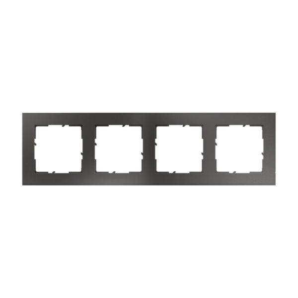 Legrand 4fach Rahmen Edelstahl 765494 1St.