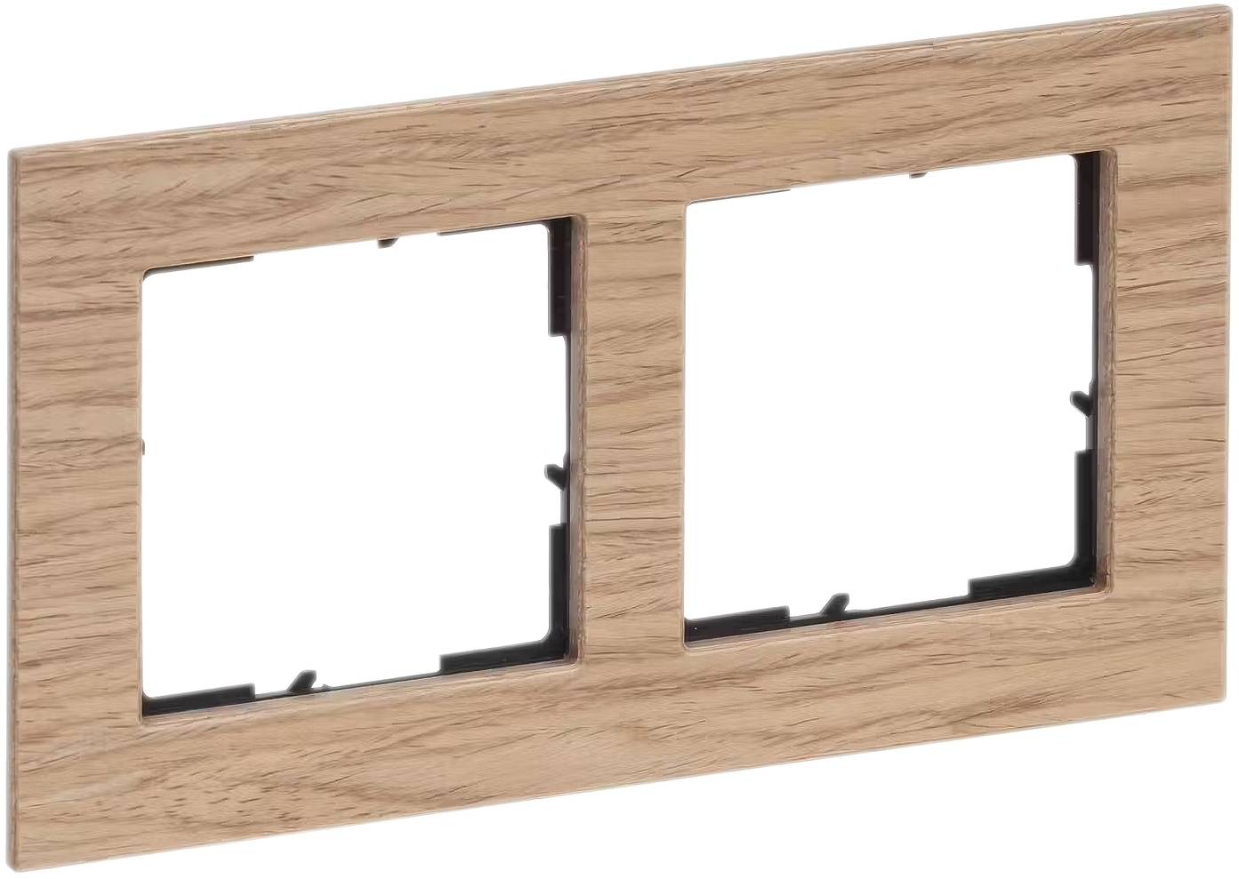 Legrand 2fach Rahmen Holz 766142 1St.