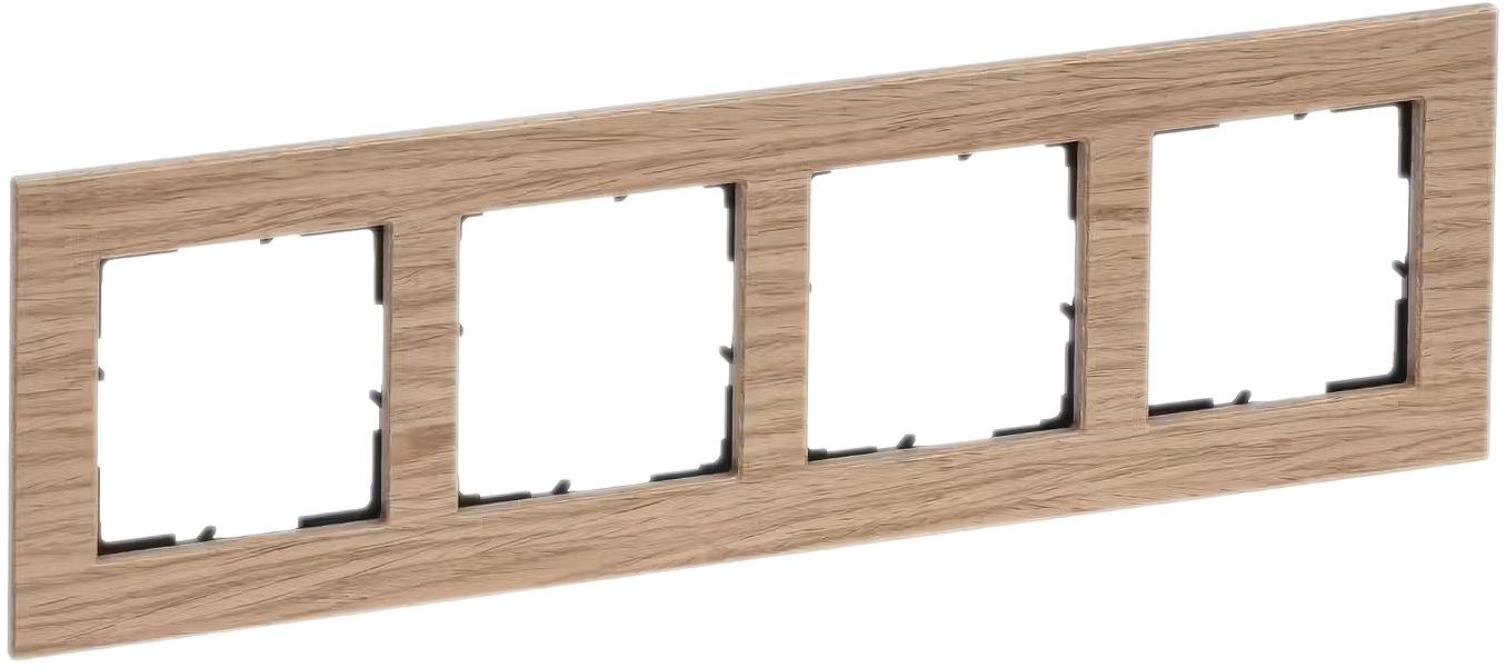 Legrand 4fach Rahmen Holz 766144 1St.