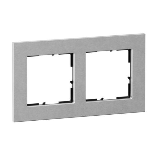 Legrand 2fach Rahmen Aluminium 766122 1St.