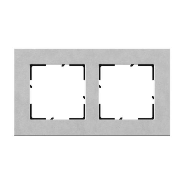 Legrand 2fach Rahmen Aluminium 766122 1St.