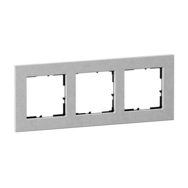 Legrand 3fach Rahmen Aluminium 766123 1St.