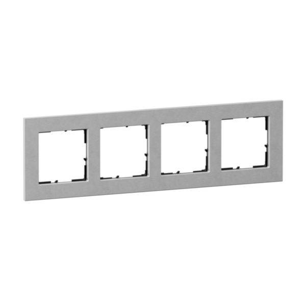 Legrand 4fach Rahmen Aluminium 766124 1St.