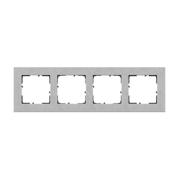 Legrand 4fach Rahmen Aluminium 766124 1St.