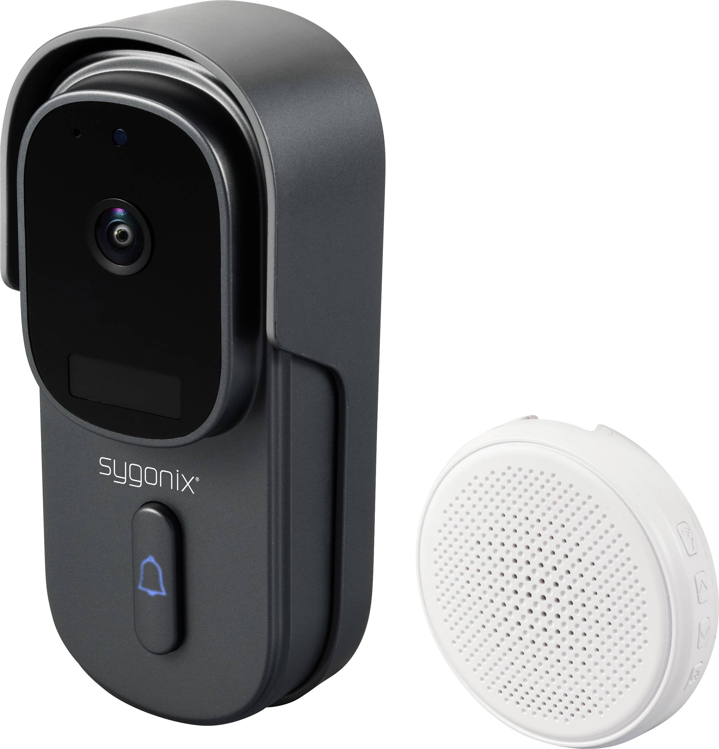 Sygonix IP-Video-Türsprechanlage WLAN, Funk Grau, Weiß