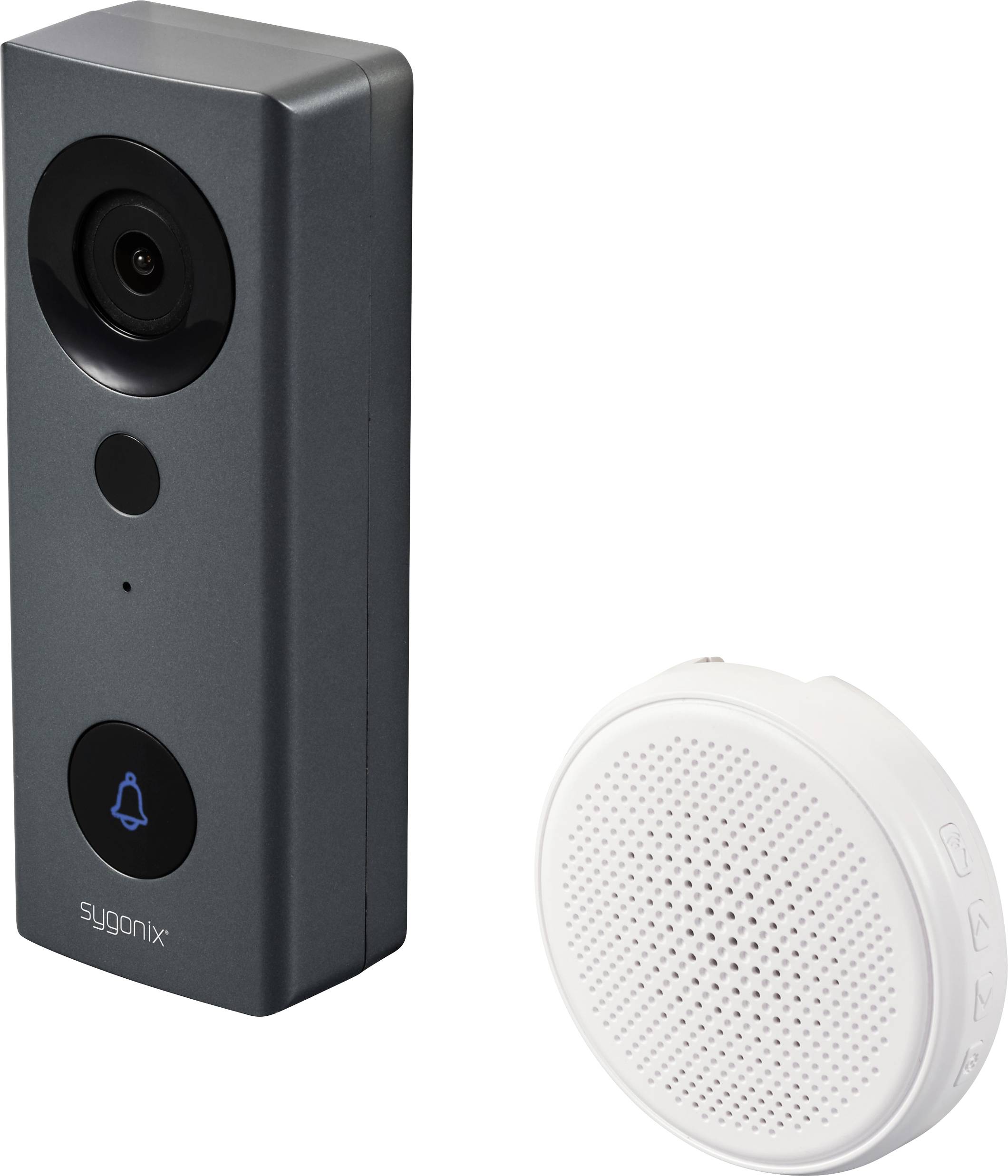Sygonix IP-Video-Türsprechanlage WLAN, Funk Grau, Weiß