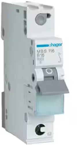 Hager MBS116 Leitungsschutzschalter 1polig 16 A