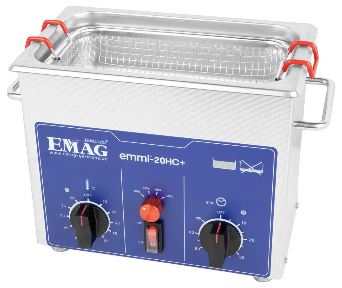 Emag Emmi-20HC Plus Ultraschallreiniger Universal 120W 2.6l mit Heizung