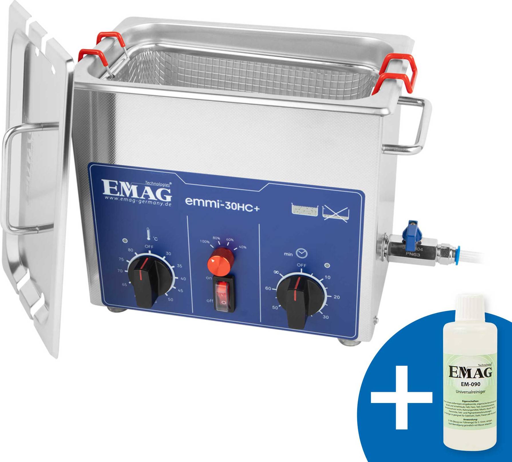 Emag Emmi-30HC Plus Ultraschallreiniger Universal 180W 3.2l mit Heizung