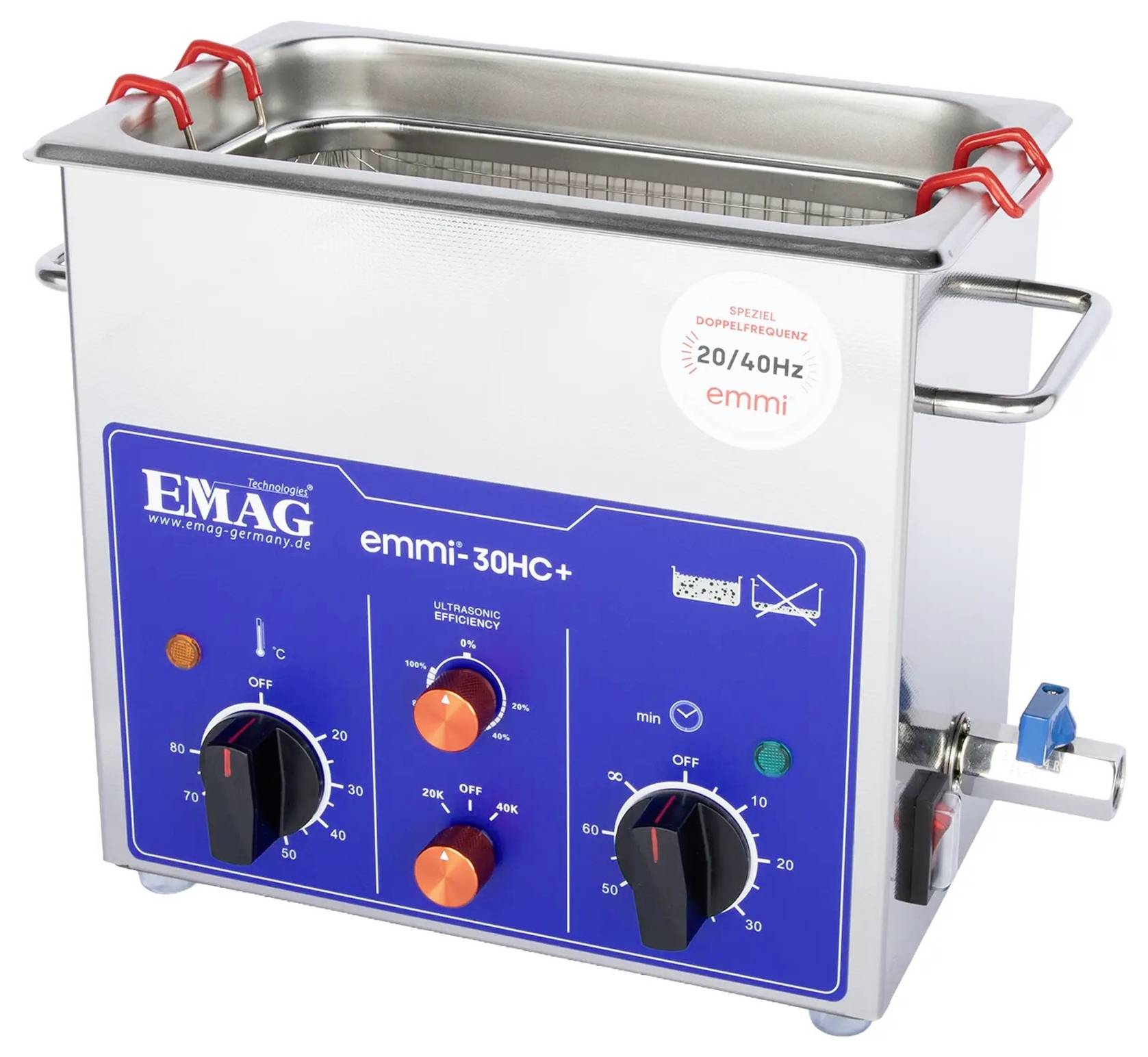 Emag Emmi-30HC Plus Ultraschallreiniger Universal 180W 3.2l mit Heizung