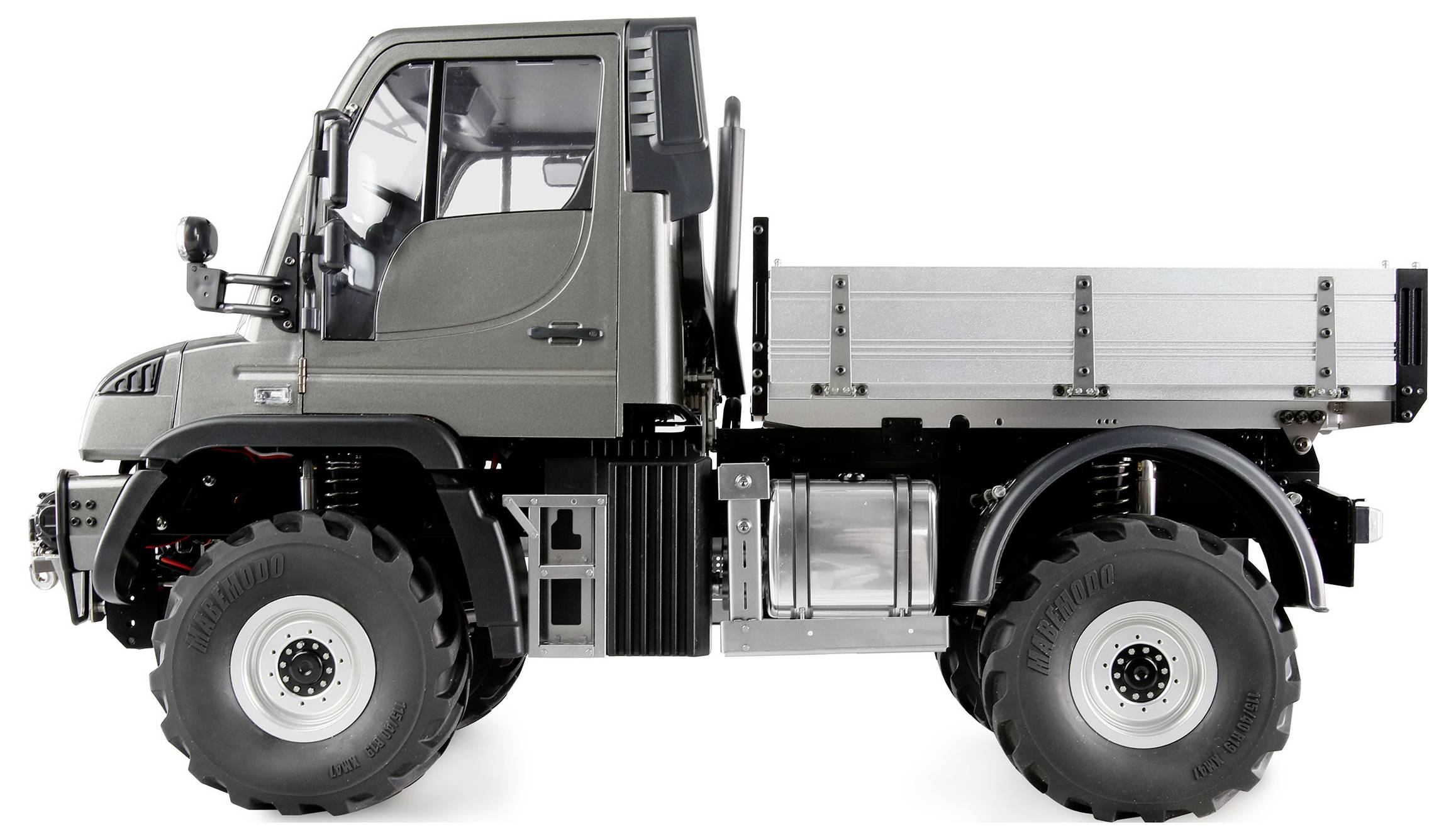 Amewi 22683 Mercedes-Benz Unimog, anthrazit 1:10 Elektro RC Modell-LKW RtR