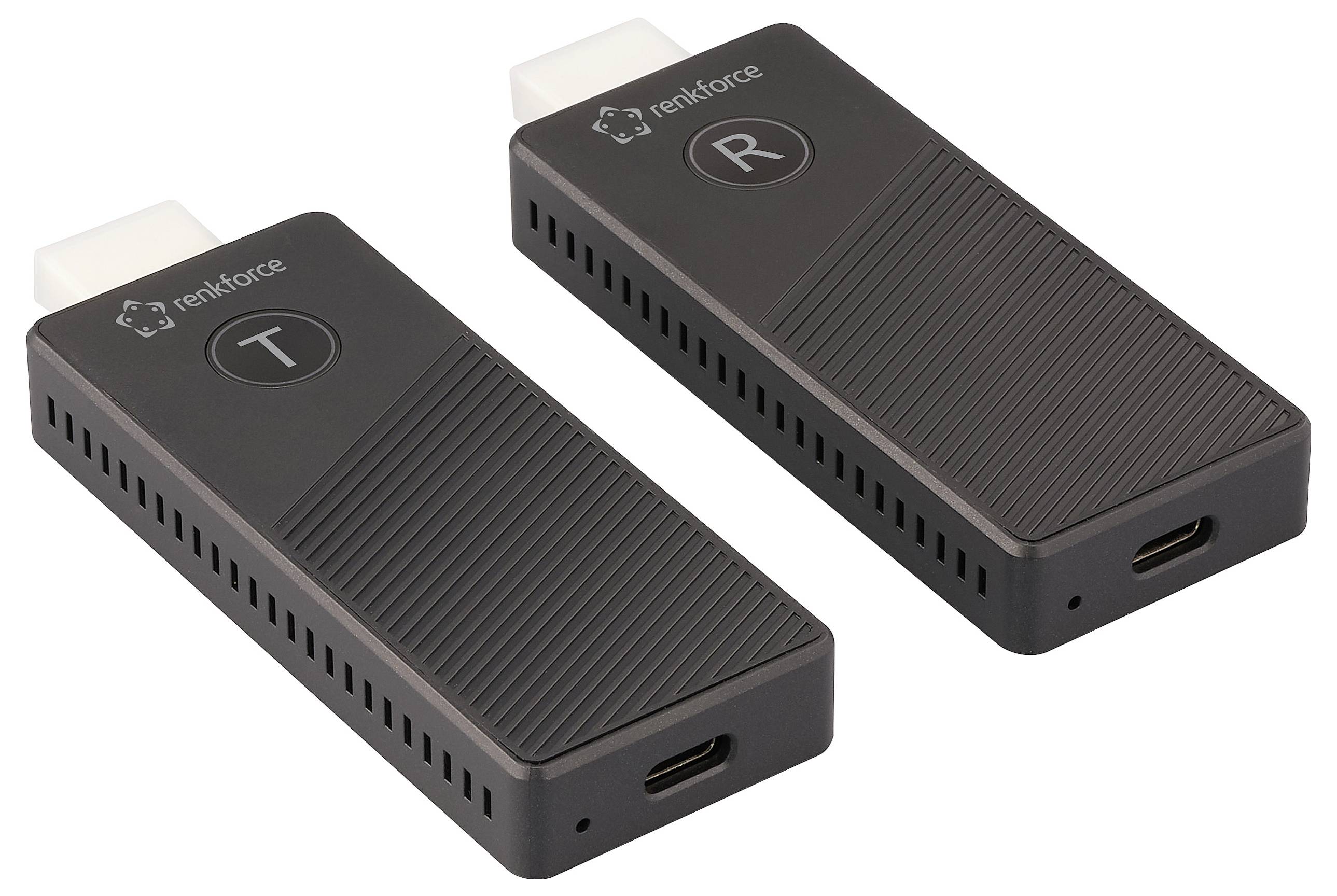 Renkforce RF-HDMID-500 HDMI-Funkübertragung (Set) 30m 5.8GHz 3840 x 2160 Pixel Sichere Funkübertragung