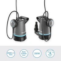 GARDENA 09016-47 2in1 Klarwasser-Tauchpumpe 20000 BASIC Klarwasser-Tauchpumpe 20000 l/h 9m GARDENA 09016-47 2in1 Klarwasser-Tauchpumpe 20000 BASIC Klarwasser-Tauchpumpe 20000 l/h 9m