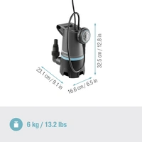 GARDENA 09017-47 2in1 Schmutzwasser-Tauchpumpe 20000 BASIC Schmutzwasser-Tauchpumpe 20000 l/h 9m GARDENA 09017-47 2in1 Schmutzwasser-Tauchpumpe 20000 BASIC Schmutzwasser-Tauchpumpe 20000 l/h 9m