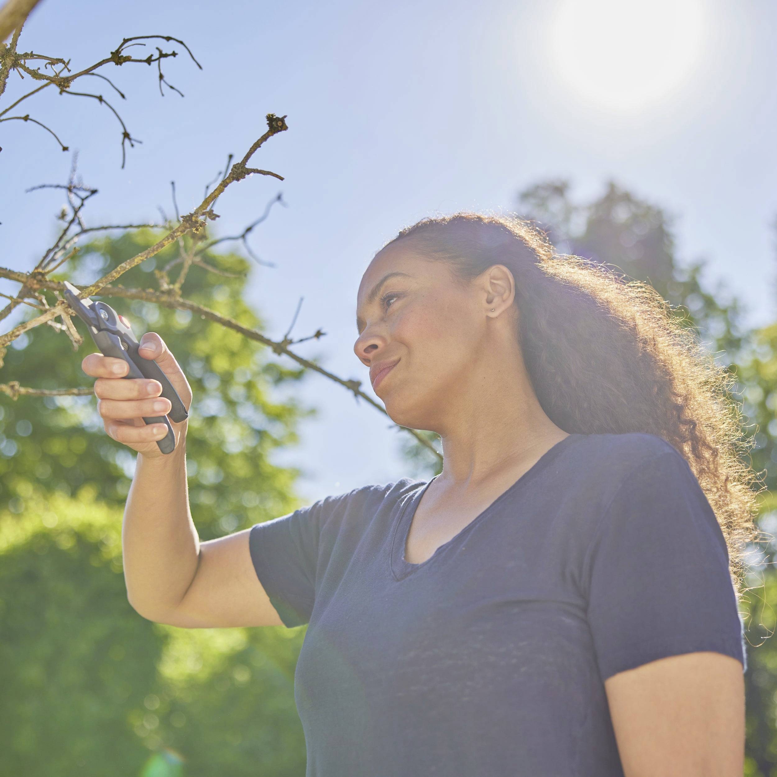 GARDENA 12240-20 PremiumCut Trockenes Holz Gartenschere Amboss