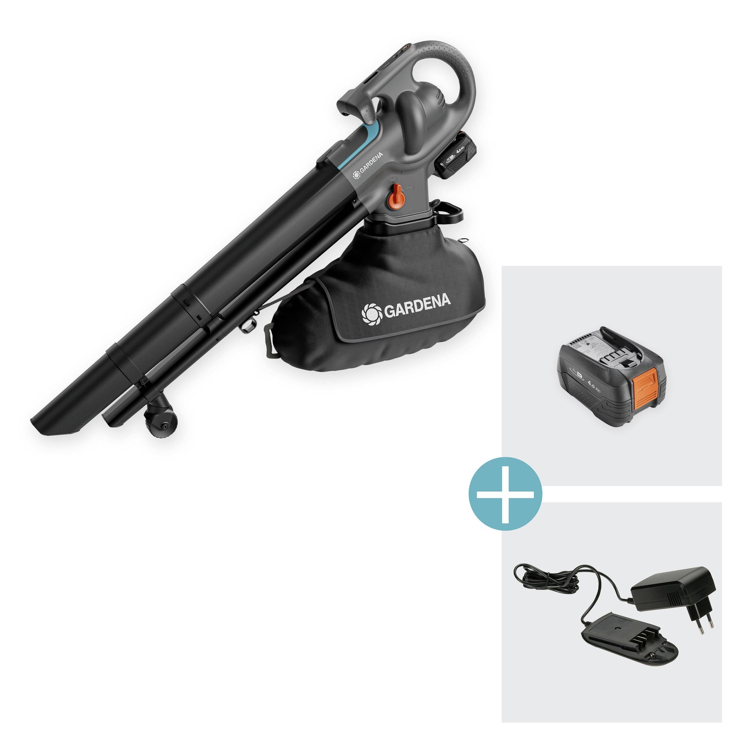 GARDENA 14895-20 PowerJetCollect Ready-To-Use Laubbläser inkl. Akku 18 V