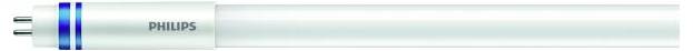 Leuchtstoffröhre mit der Marke 'Philips' am Sockel; weiße, längliche Form mit blauem Streifen.