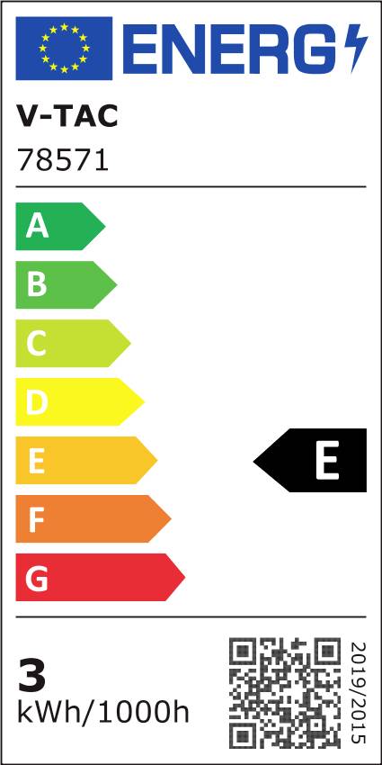 V-TAC LED-Einbauleuchte VT-61003 EEK: E, W 3, 330 lm, 6500 K, Ø 90,5 mm, weiß