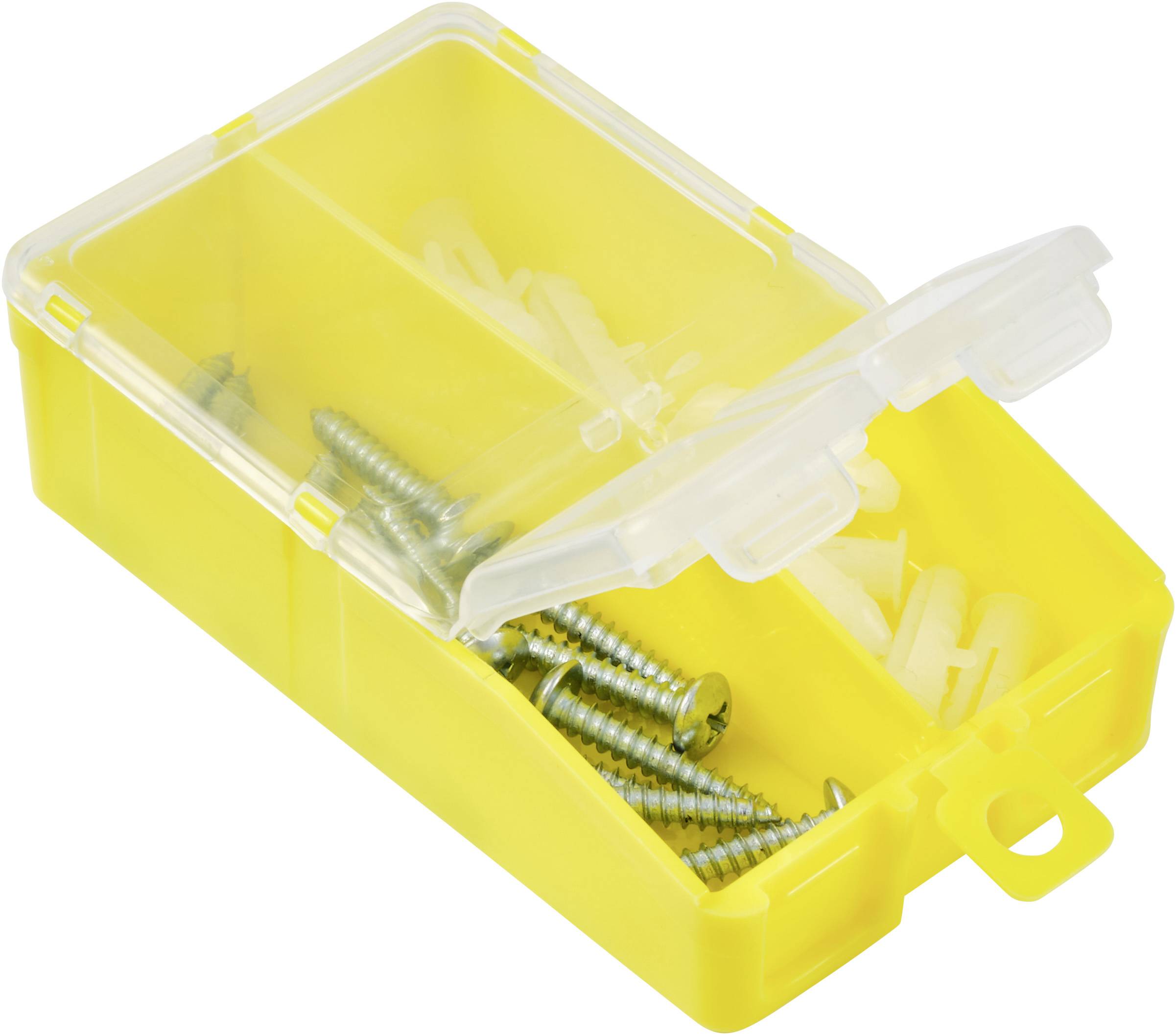 TRU COMPONENTS TC-ERB-9054 Sortimentskasten (L x B x H) 113 x 60 x 30mm Anzahl Fächer: 2 variable Unterteilung Inhalt 1St.