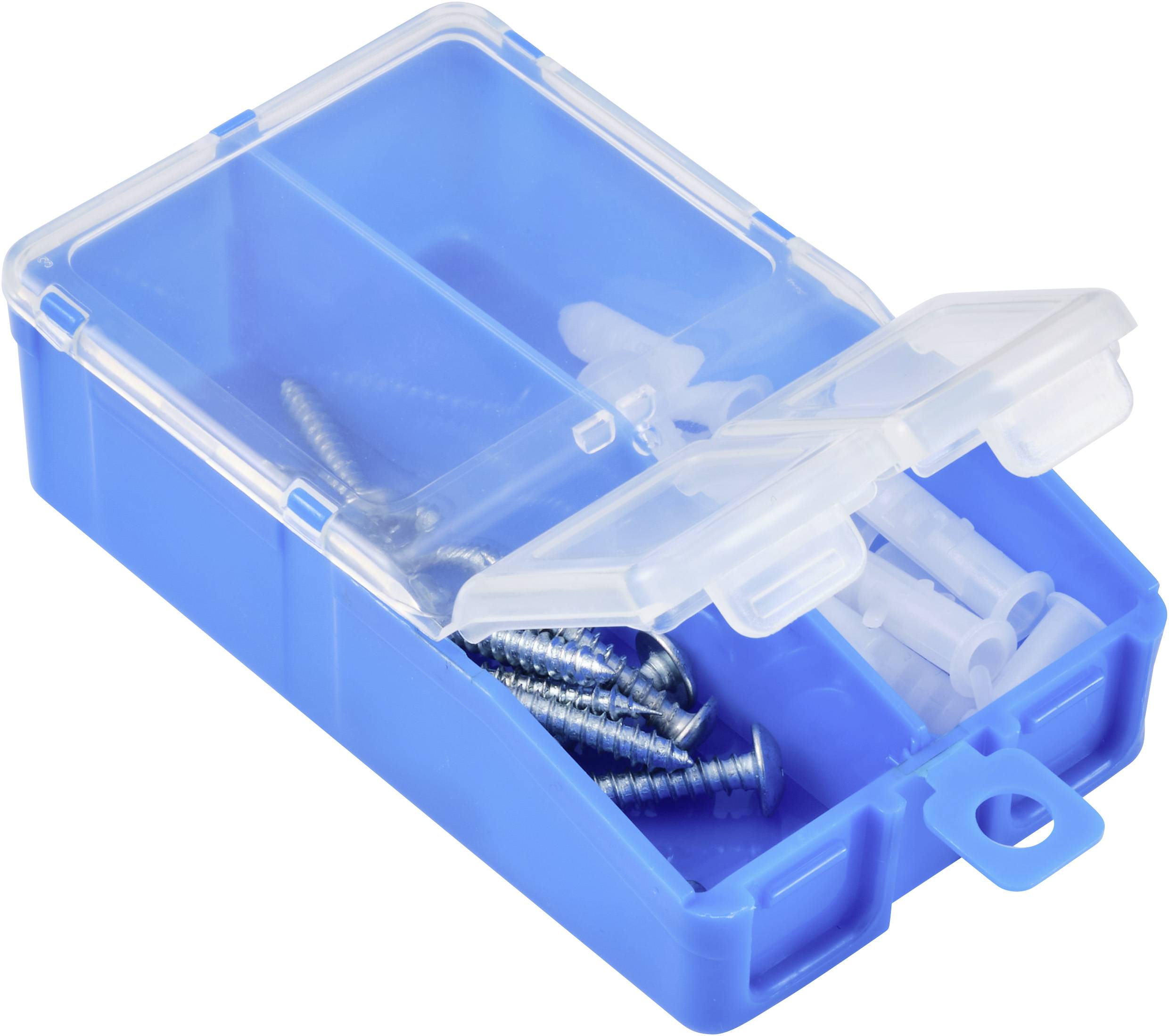 TRU COMPONENTS TC-ERB-9055 Sortimentskasten (L x B x H) 113 x 60 x 30mm Anzahl Fächer: 2 variable Unterteilung Inhalt 1St.