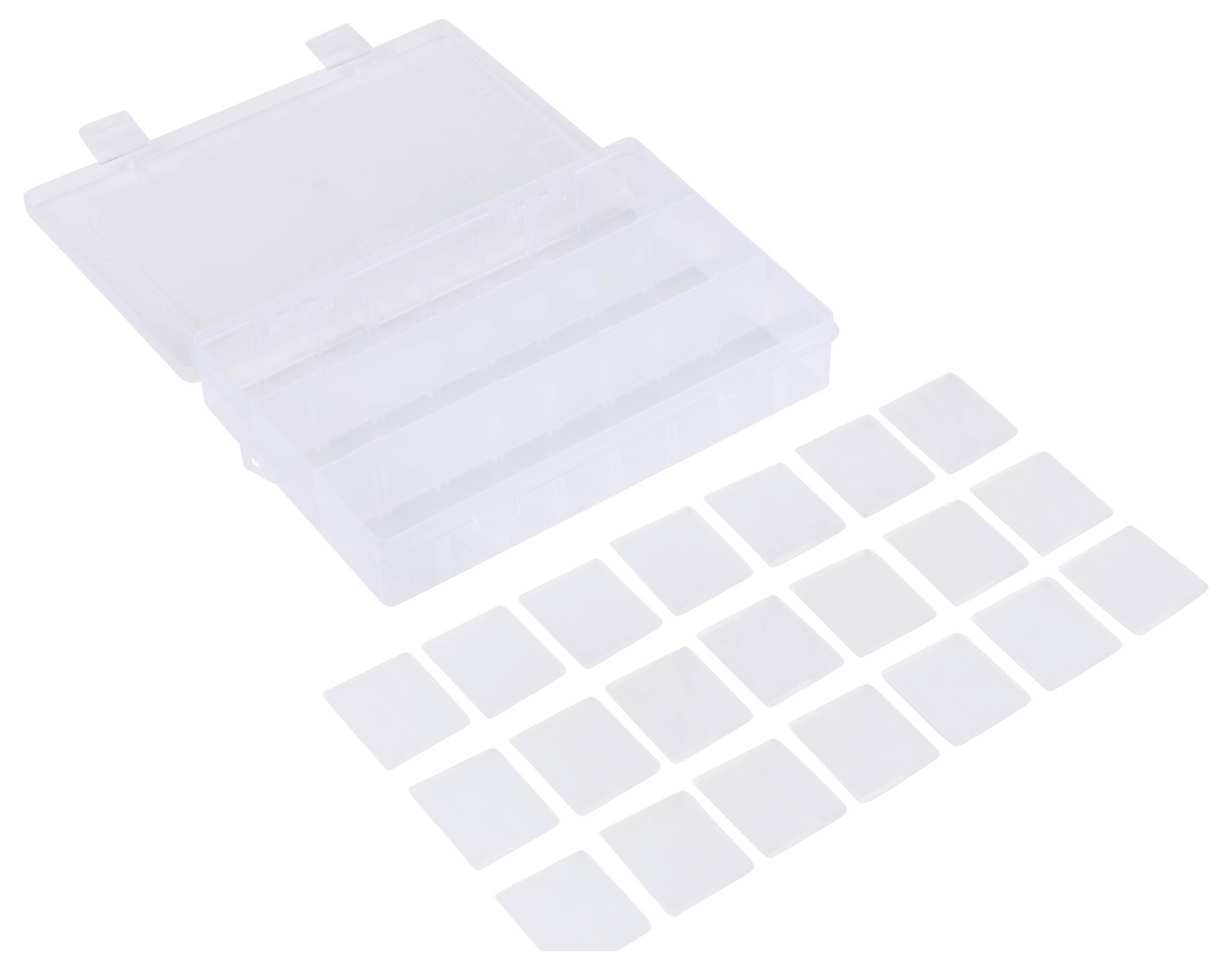 TRU COMPONENTS TC-ERB-9049 Sortimentskasten (L x B x H) 210 x 140 x 38mm Anzahl Fächer: 24 variable Unterteilung Inhalt 1St.